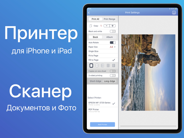Печать и печать: снимок экрана принтера и сканера